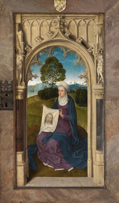 Panel exterior del Tríptico de Jan Floreins de Hans Memling