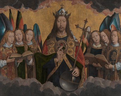 Dios Padre con ángeles cantores de Hans Memling