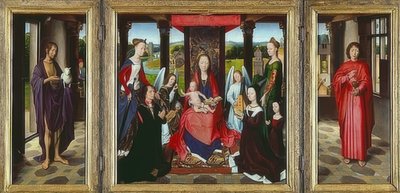 Virgen con niño y santos (El tríptico Donne). Hacia 1478 de Hans Memling
