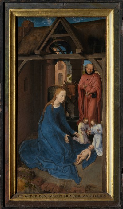 Panel izquierdo del Tríptico de Jan Floreins de Hans Memling