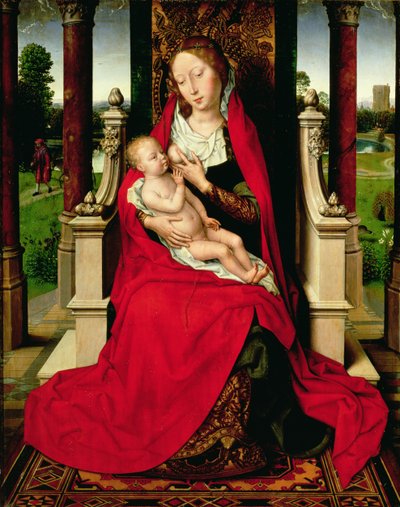 Madonna y el Niño entronizados, c.1492-94 de Hans Memling
