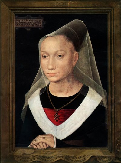 Retrato de Marie, hija de Willem Moreel de Hans Memling