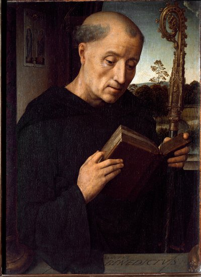 Representación de San Benito de Nursia de Hans Memling