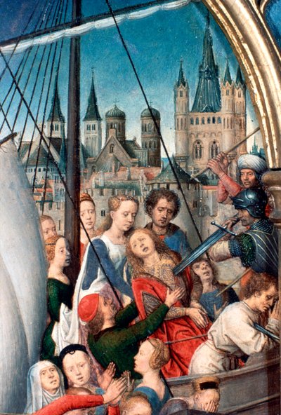 Santuario de Santa Úrsula, Martirio, (detalle), 1489 de Hans Memling