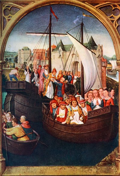 La partida de Santa Úrsula de Basilea, antes de 1489 de Hans Memling
