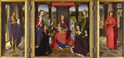 La Virgen y el Niño con santos y donantes de Hans Memling