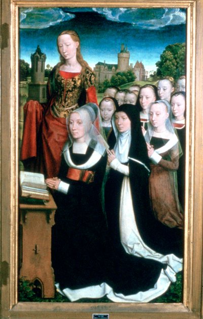 Tríptico de la Familia Moreel (detalle) de Hans Memling
