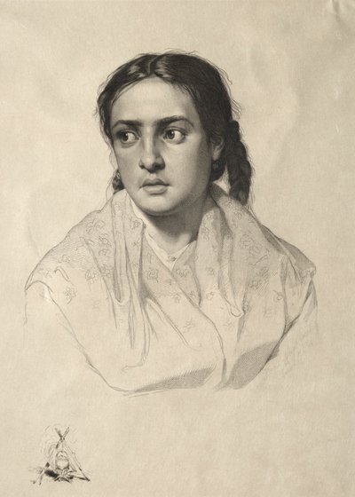 Cabeza de una niña, 1870 de Hans Meyer