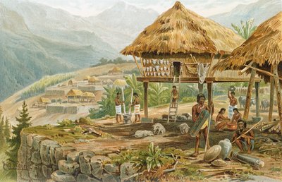 Granja Igorrote en Luzón, Filipinas, de 