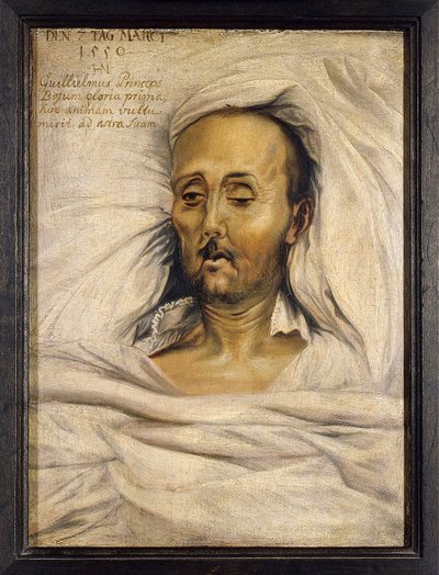 Guillaume IV de Baviere dit le Constant (1493-1550), sur son lit de mort - Duque Guillermo IV de Baviera en su lecho de muerte por Mielich (Muelich), Hans (1516-1573) de Hans Mielich or Muelich