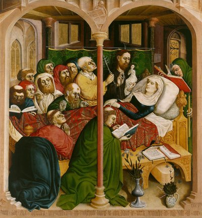 La muerte de María. Las alas del altar de Wurzach, 1437 de Hans Multscher