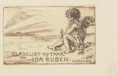 Tarjeta de Año Nuevo de Hans Nikolaj Hansen
