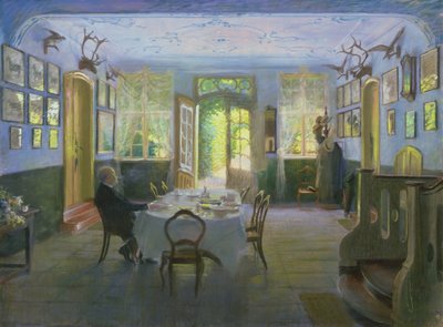 El Salón de la Casa Solariega en Waltershof, 1894 de Hans Olde