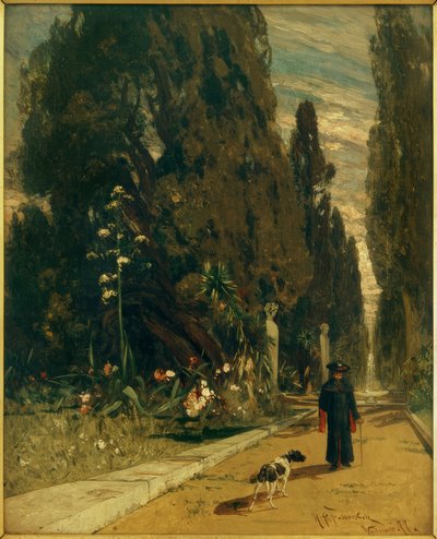 H.P.Feddersen el Joven, En el parque de la Villa d’Este (Tivoli) de Hans Peter Feddersen der Jüngere