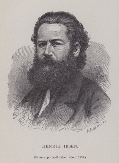 Henrik Ibsen, dramaturgo, director de teatro y poeta noruego de Hans Peter Hansen