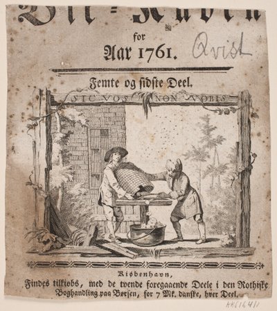 Viñeta de título para "Bii-Kuben para el año 1761", V parte de Hans Quist