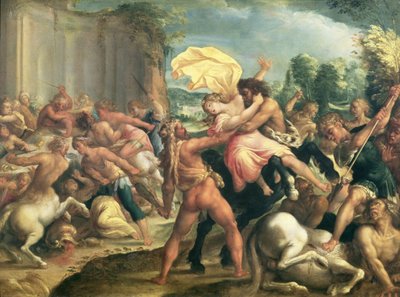 Hércules, Deyanira y el centauro Eurytion, c.1600 de Hans Rottenhammer