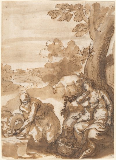 Descanso en la Huida a Egipto de Hans Rottenhammer
