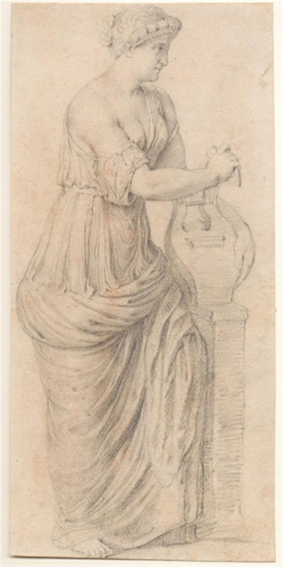 Mujer tocando una lira de Hans Rottenhammer