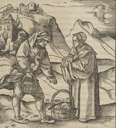 Un granjero y su patrón, de Hymmelwagen auff dem, wer wol lebt de Hans Schäufelein the Elder