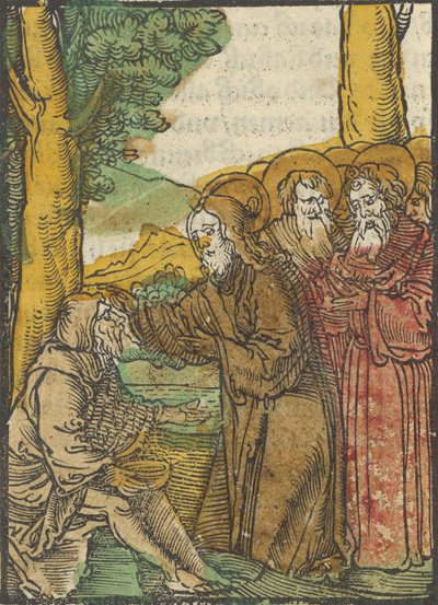Cristo Sanando al Ciego, de Das Plenarium, 1517 de Hans Schäufelein the Elder