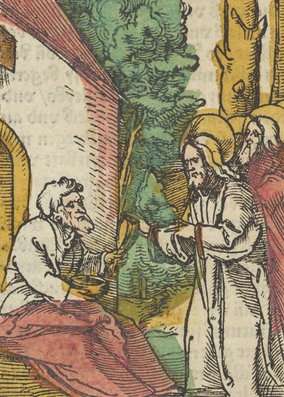 Cristo sanando al leproso, de Das Plenarium, 1517 de Hans Schäufelein the Elder