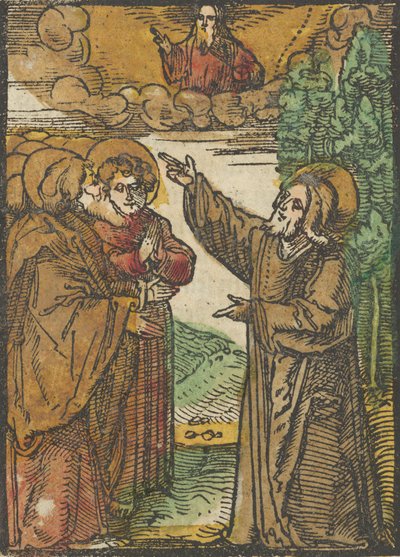 Cristo hablando sobre su regreso al Padre, de Das Plenarium de Hans Schäufelein the Elder
