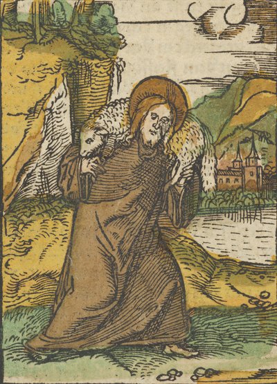 Cristo como Buen Pastor, de Das Plenarium, 1517 de Hans Schäufelein the Elder