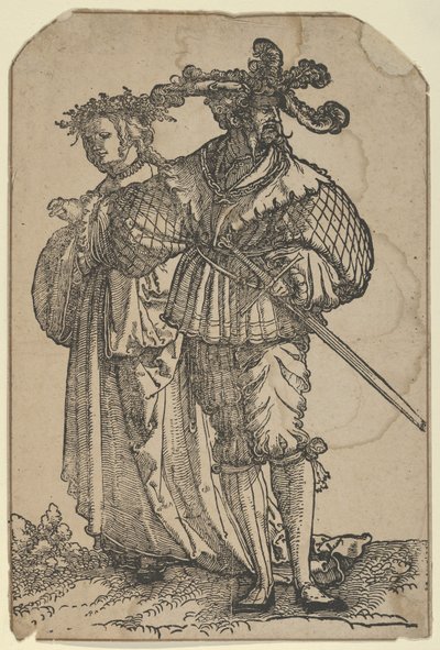 Pareja bailando I, de The Wedding Dancers restrike de Hans Schäufelein the Elder