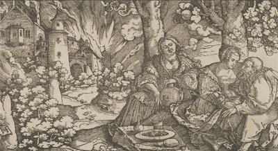 Lot y sus hijas, ca. 1530 de Hans Schäufelein the Elder