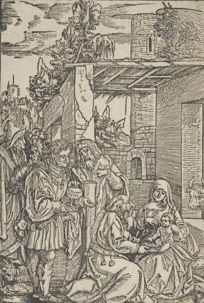 La Adoración de los Magos, de Ewangeli und Epistel, 1512 de Hans Schäufelein the Elder