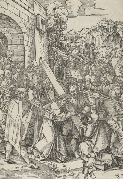 El transporte de la cruz de Hans Schäufelein the Elder