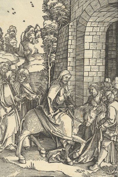 La entrada en Jerusalén, del Speculum passionis domini nostri Ihesu Christi, 1507 de Hans Schäufelein the Elder