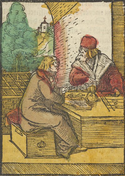La parábola del hombre rico y el ama de llaves, 2, de Das Plenarium, 1517 de Hans Schäufelein the Elder