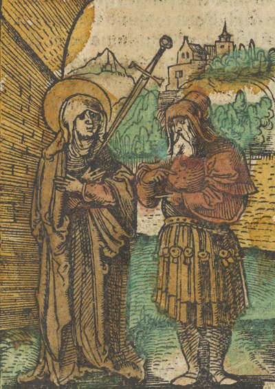La Virgen como Mater Dolorosa y Simeón, de Das Plenarium, 1517 de Hans Schäufelein the Elder