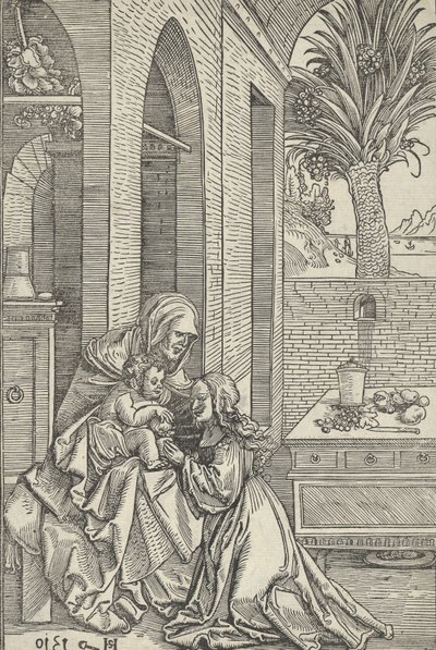 Virgen y Niño con Santa Ana, 1510 de Hans Schäufelein the Elder