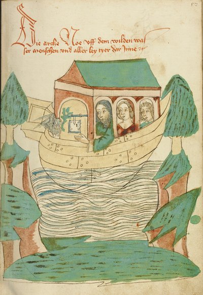 La paloma regresando al arca de Noé, 1469 de Hans Schilling