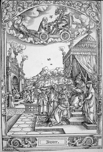 El planeta Júpiter (grabado en madera) de Hans Sebald (School of) Beham