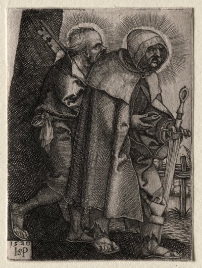 Cristo y los Apóstoles: San Pedro y San Pablo, 1520 de Hans Sebald Beham