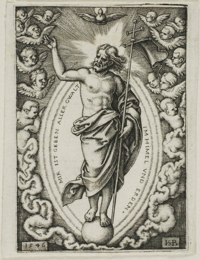 Cristo en el Globo de Hans Sebald Beham