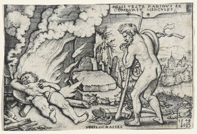 Muerte de Hércules, 1548 de Hans Sebald Beham