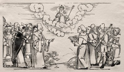 Disputa entre Lutero y un teólogo católico de Hans Sebald Beham