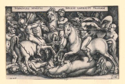 Hércules luchando contra los troyanos de Hans Sebald Beham