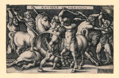 Hércules luchando contra los centauros de Hans Sebald Beham