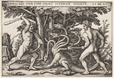 Hércules matando a la Hidra de Hans Sebald Beham