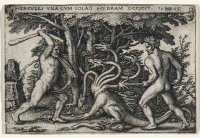 Hércules matando a la Hidra, 1545 de Hans Sebald Beham