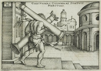 Hércules y Columnas de Gaza de Hans Sebald Beham