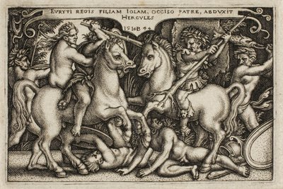 Hércules e Iole, de Los Trabajos de Hércules de Hans Sebald Beham