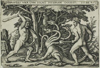 Hércules y la Hidra, de Los Trabajos de Hércules de Hans Sebald Beham