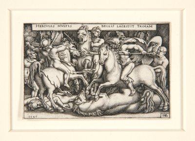 Hércules derrotando a las troyanas de Hans Sebald Beham
